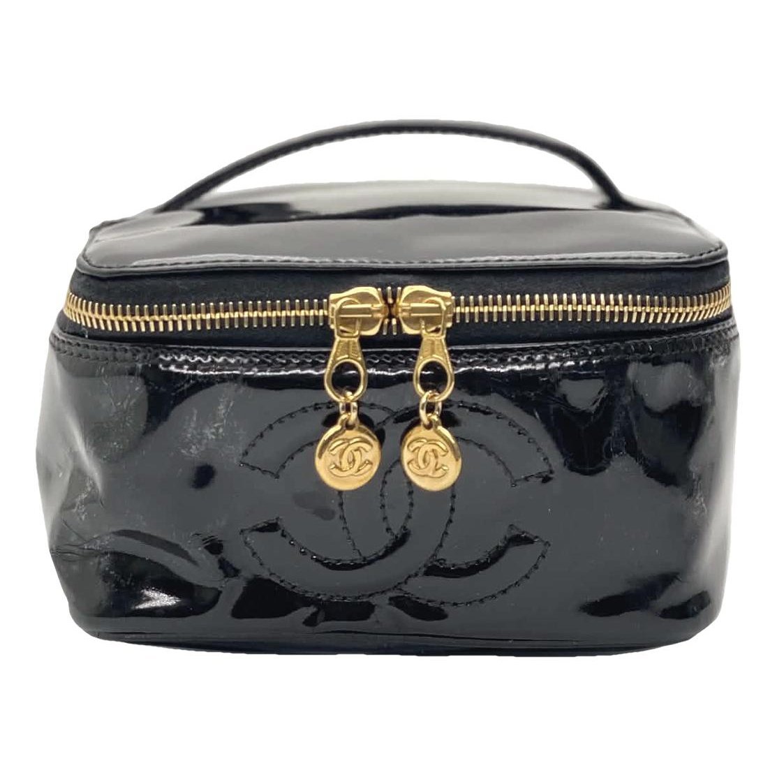 Patent leather vanity case