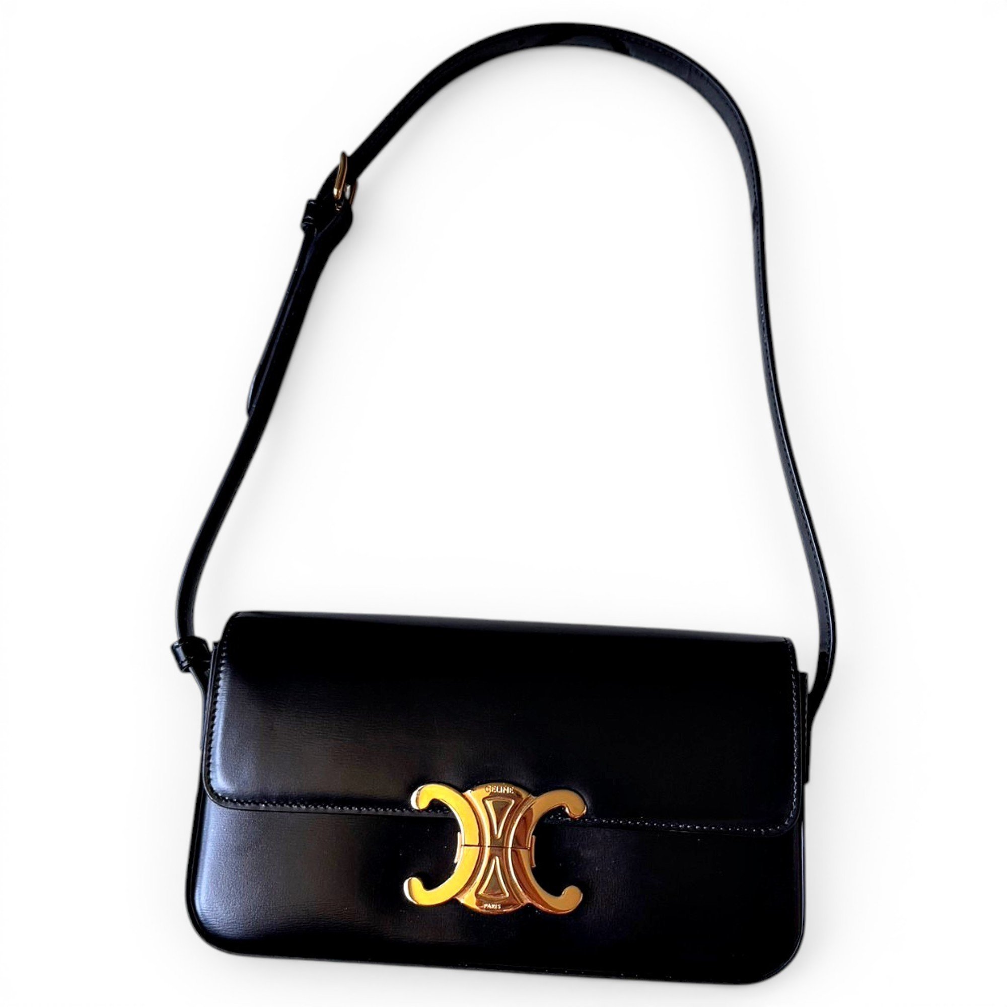 Leather clutch bag