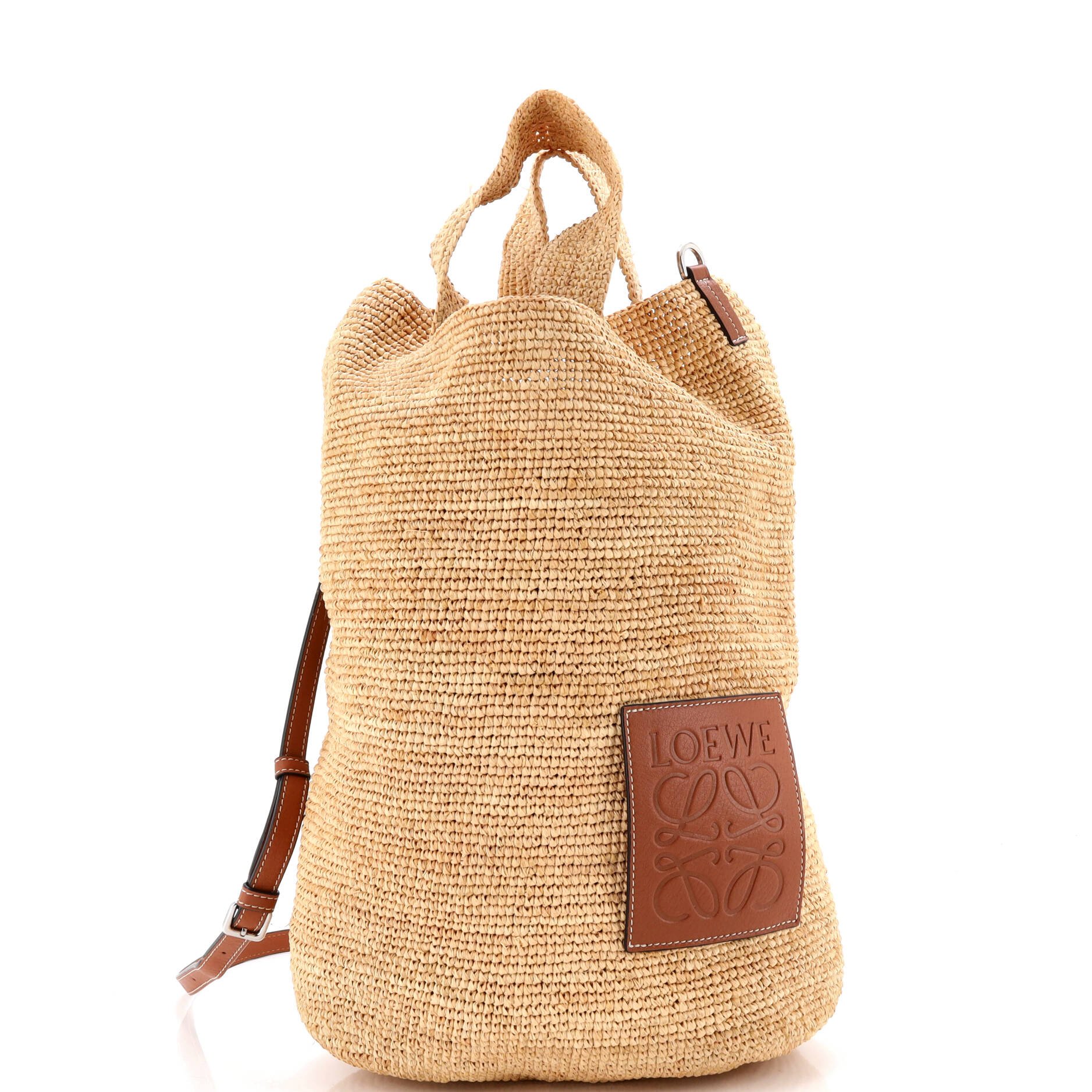 Loewe Slit Tote Straw Large