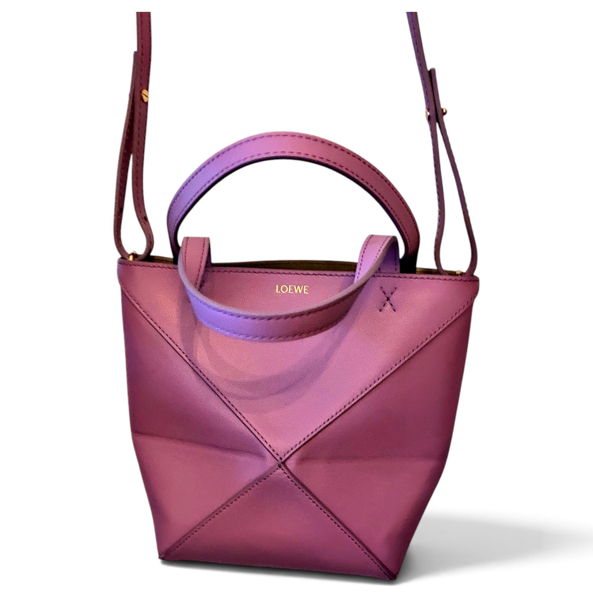 Puzzle leather handbag