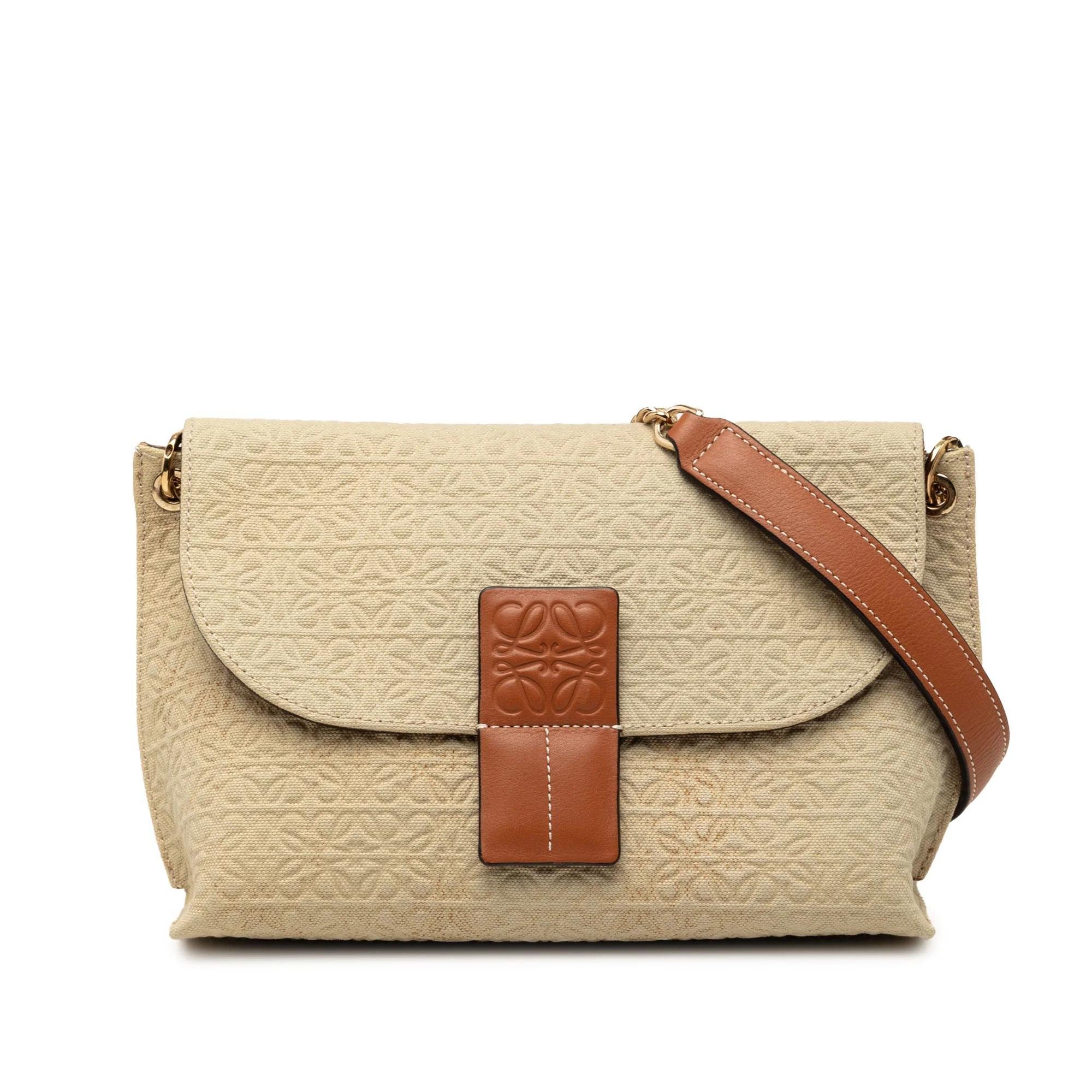 Anagram leather handbag