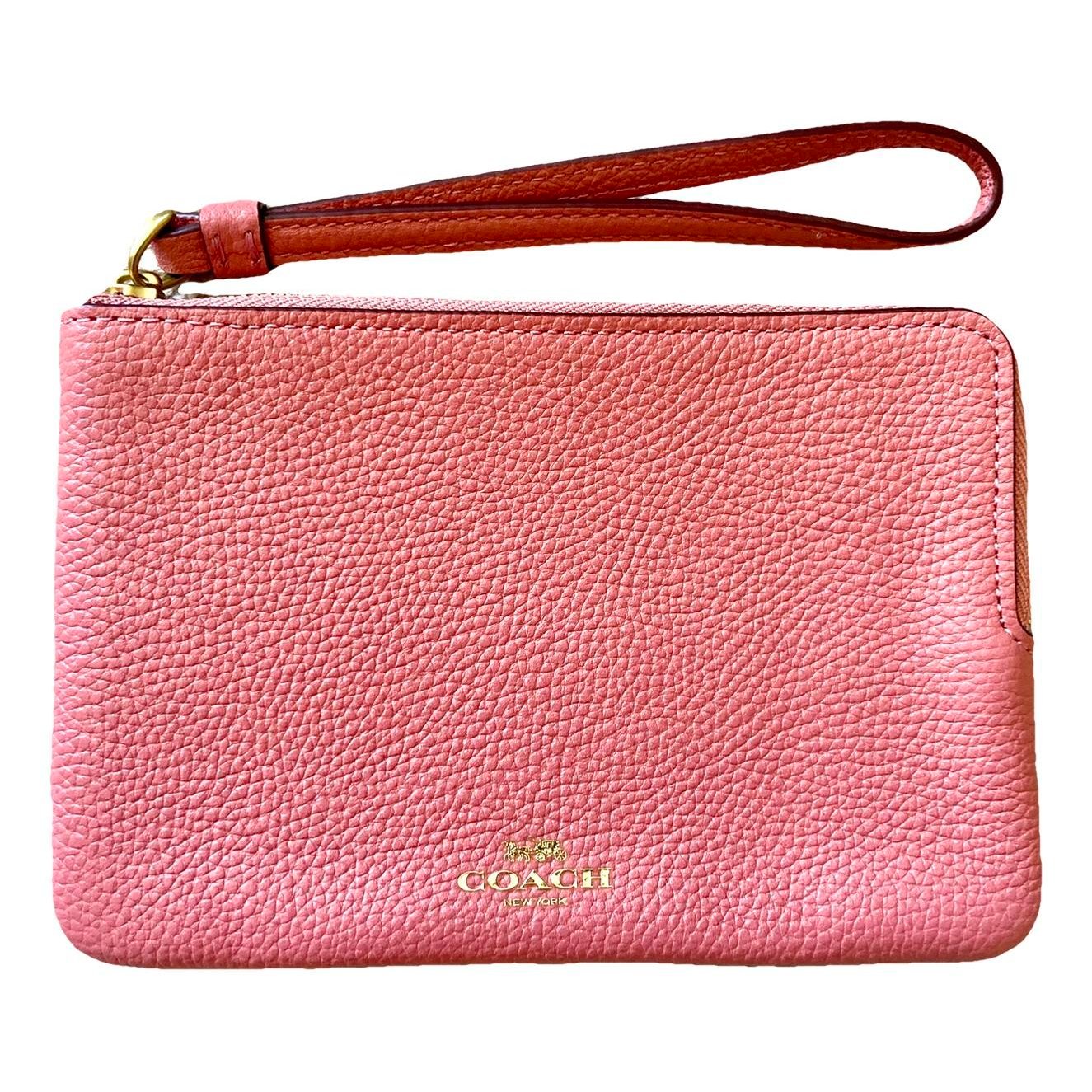 Leather clutch bag