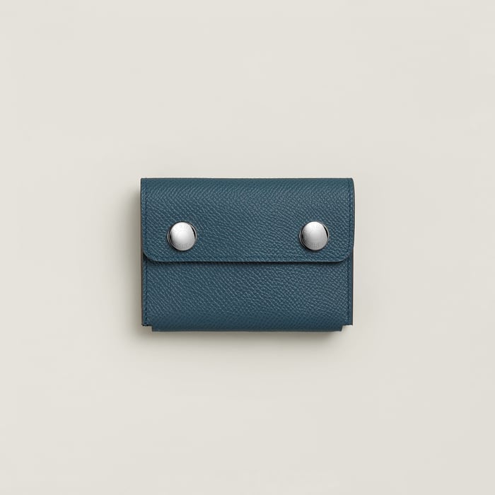 Bleu Tempête Hermèsnap II Card Holder