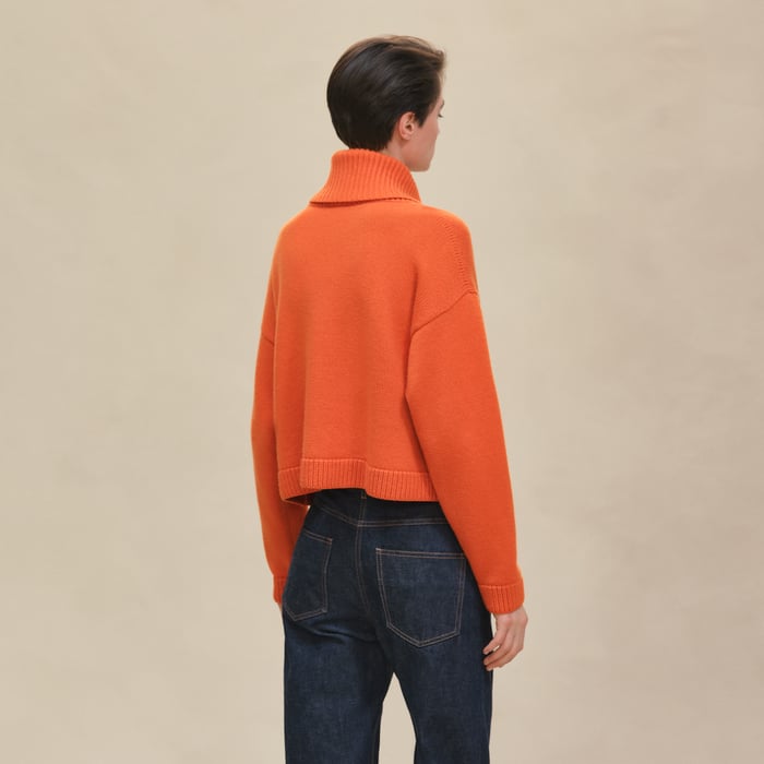 Cashmere "H Lift" Long-sleeve Sweater