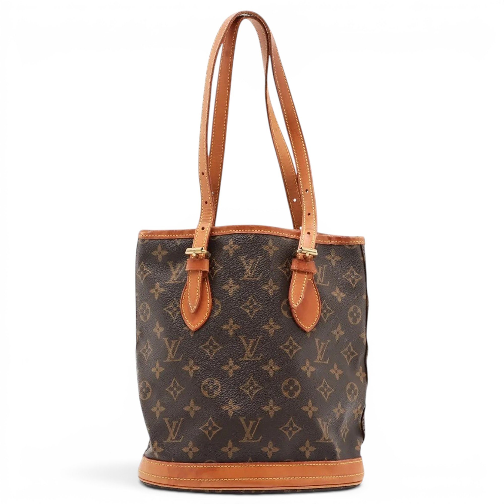 Bucket leather handbag