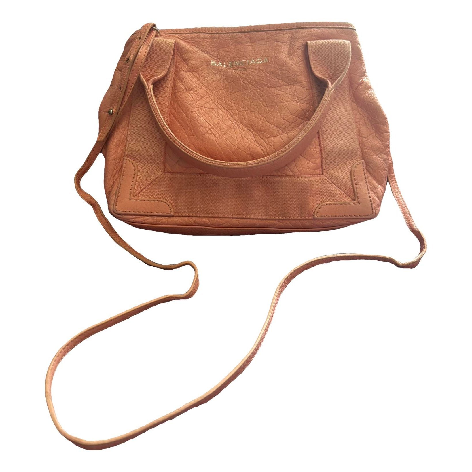 Navy cabas leather tote