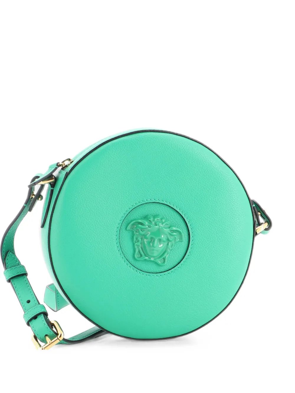 La Medusa Round Camera Bag Leather Small crossbody bag