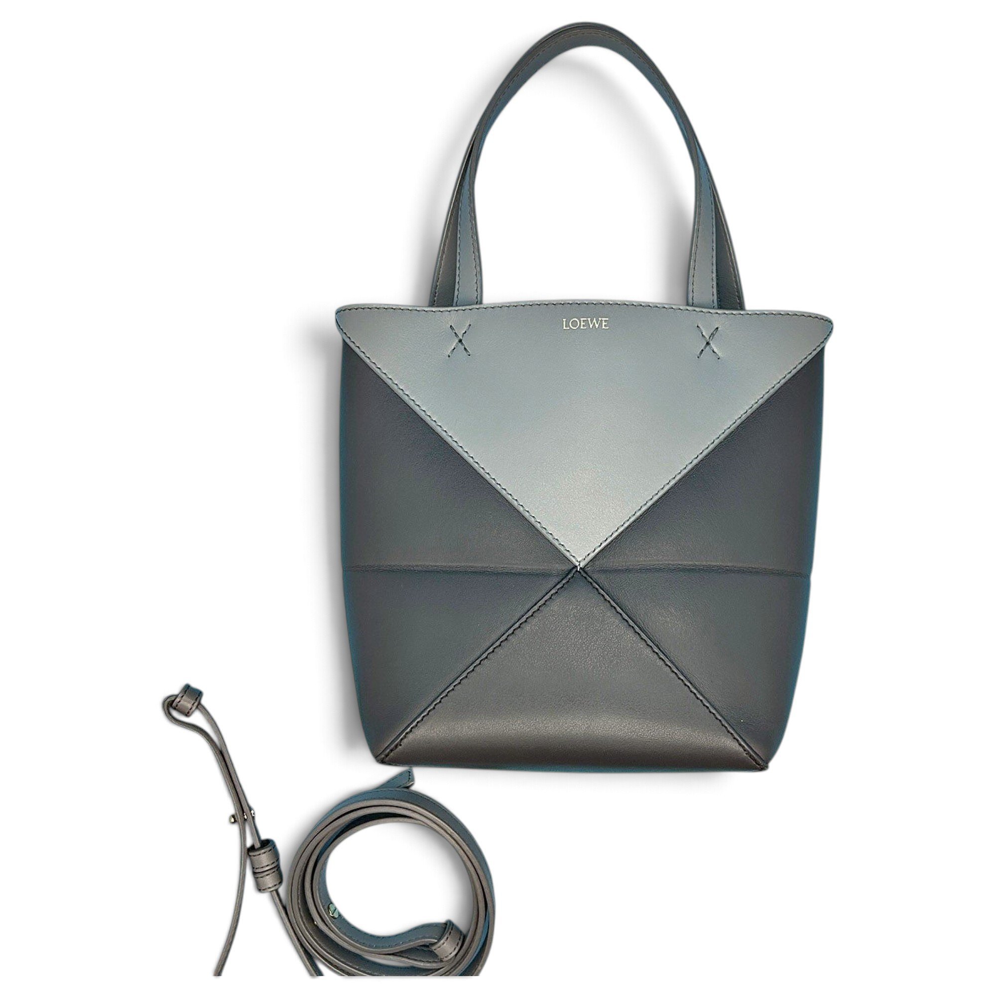 Puzzle Fold leather handbag