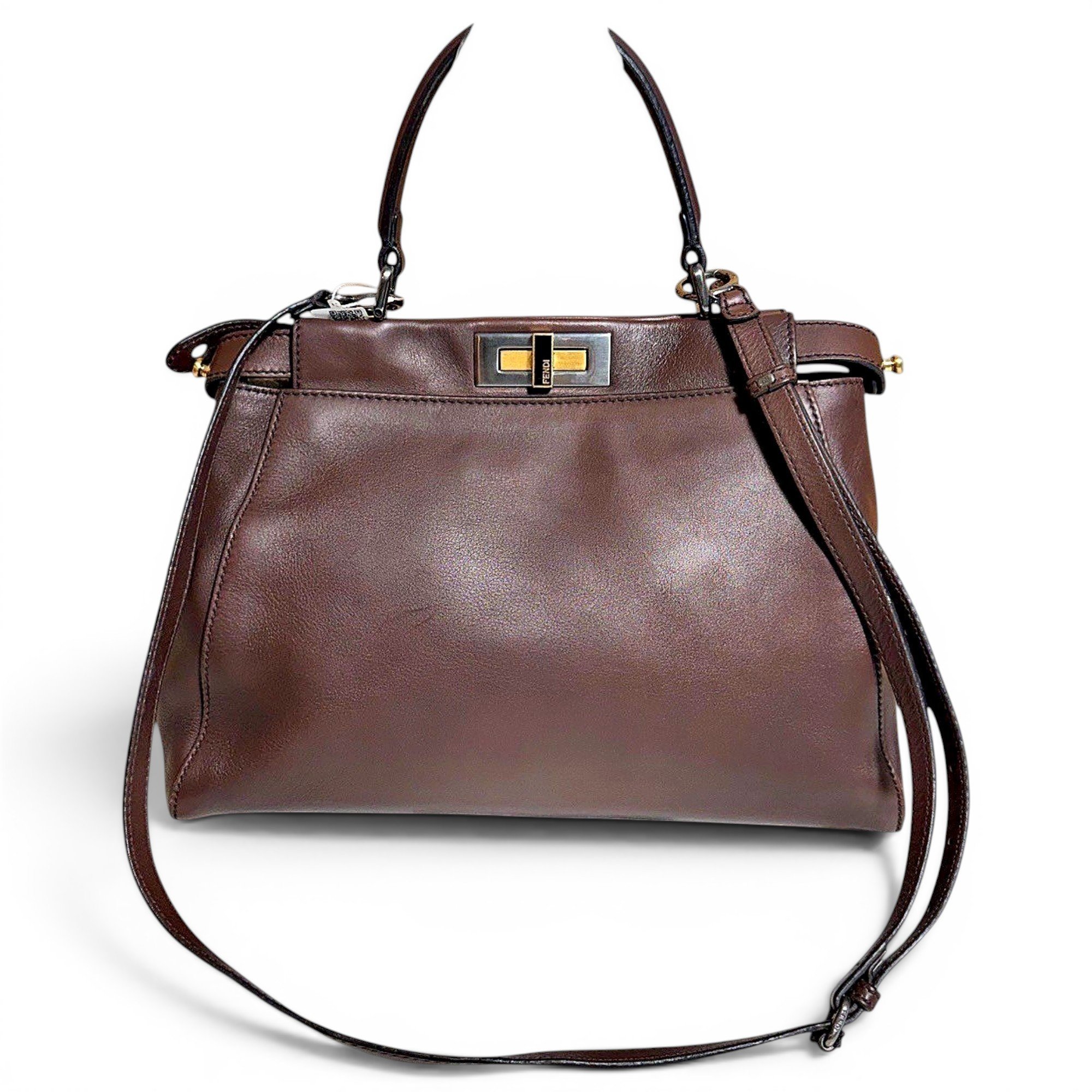 Peekaboo leather handbag