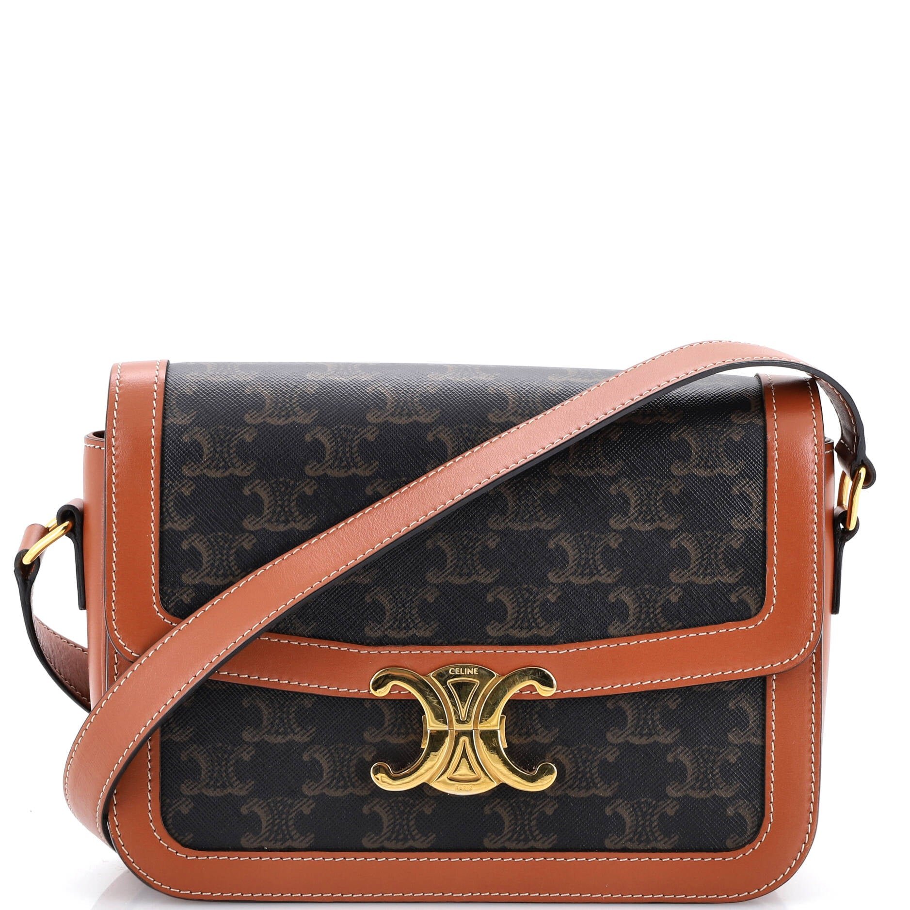 Triomphe Shoulder Bag Triomphe Coated Canvas Medium
