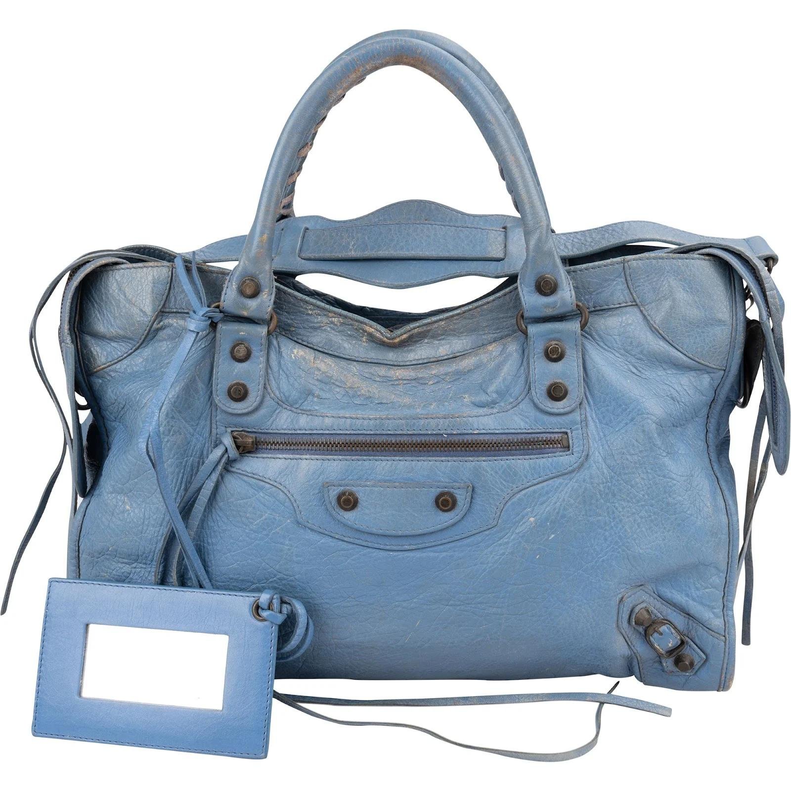 City leather handbag