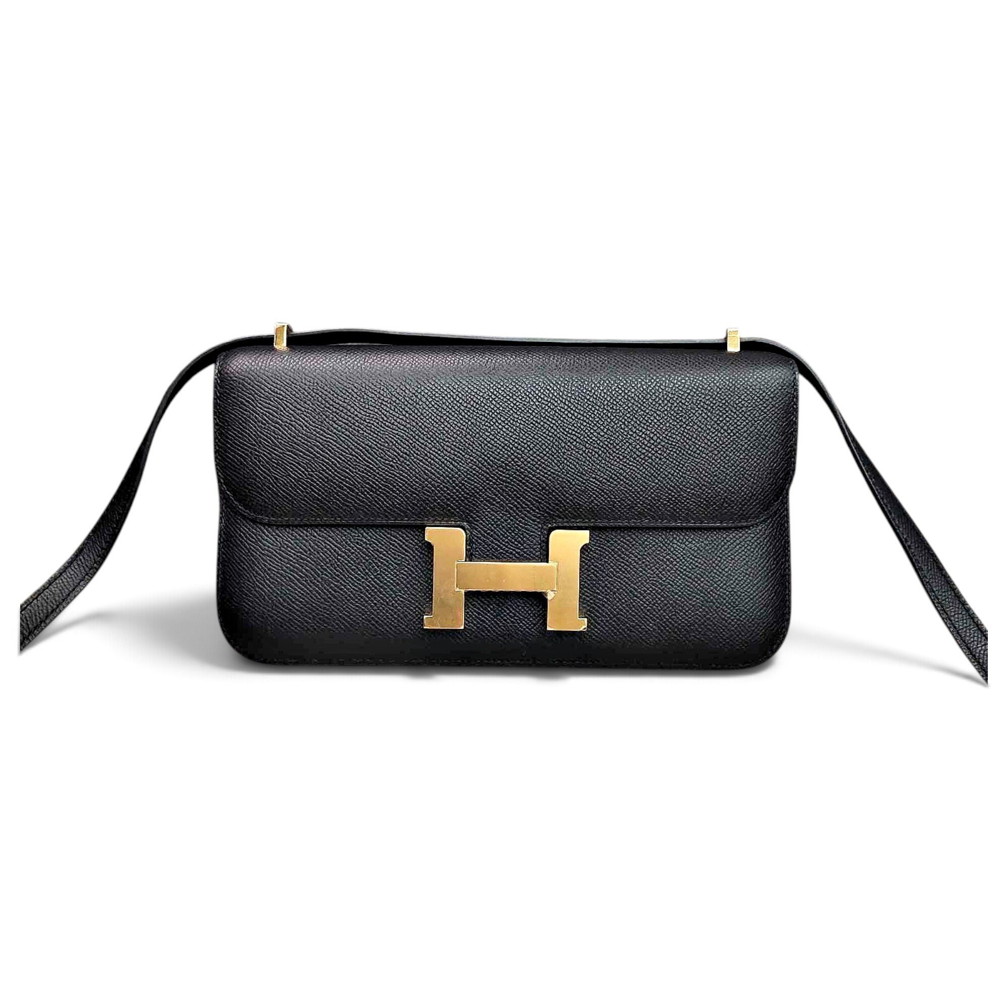 Hermes Constance Handbag Noir Epsom Leather