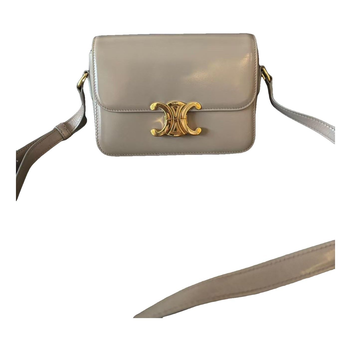 Triomphe leather handbag