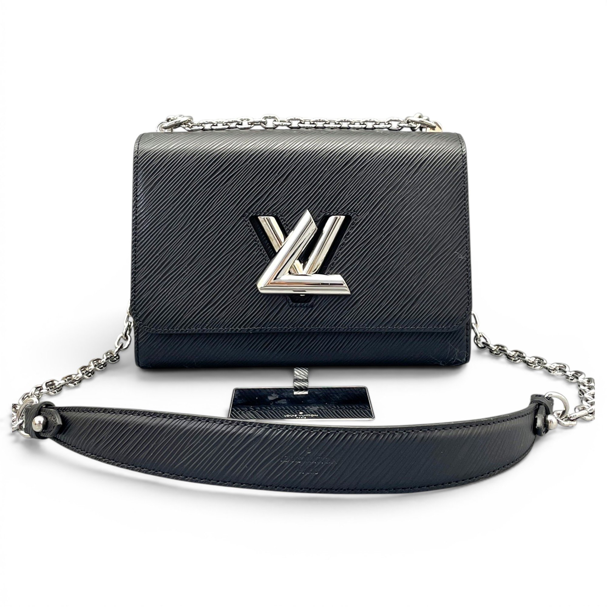 Twist leather handbag