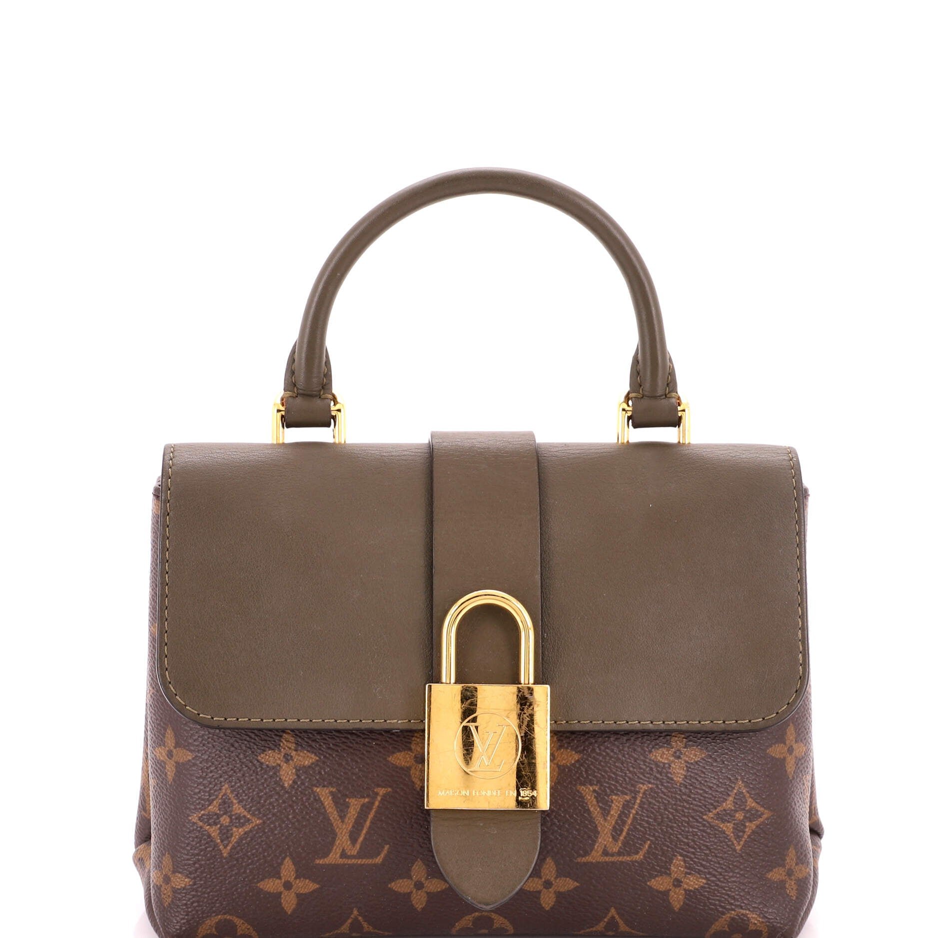 Locky Handbag Monogram Canvas with Leather BB