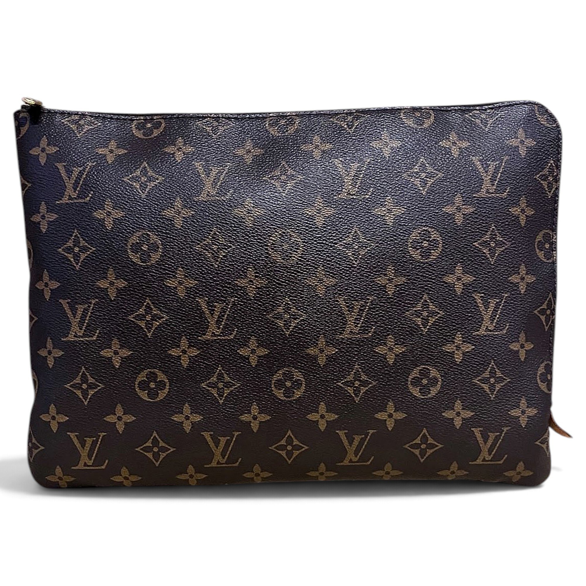Leather clutch bag