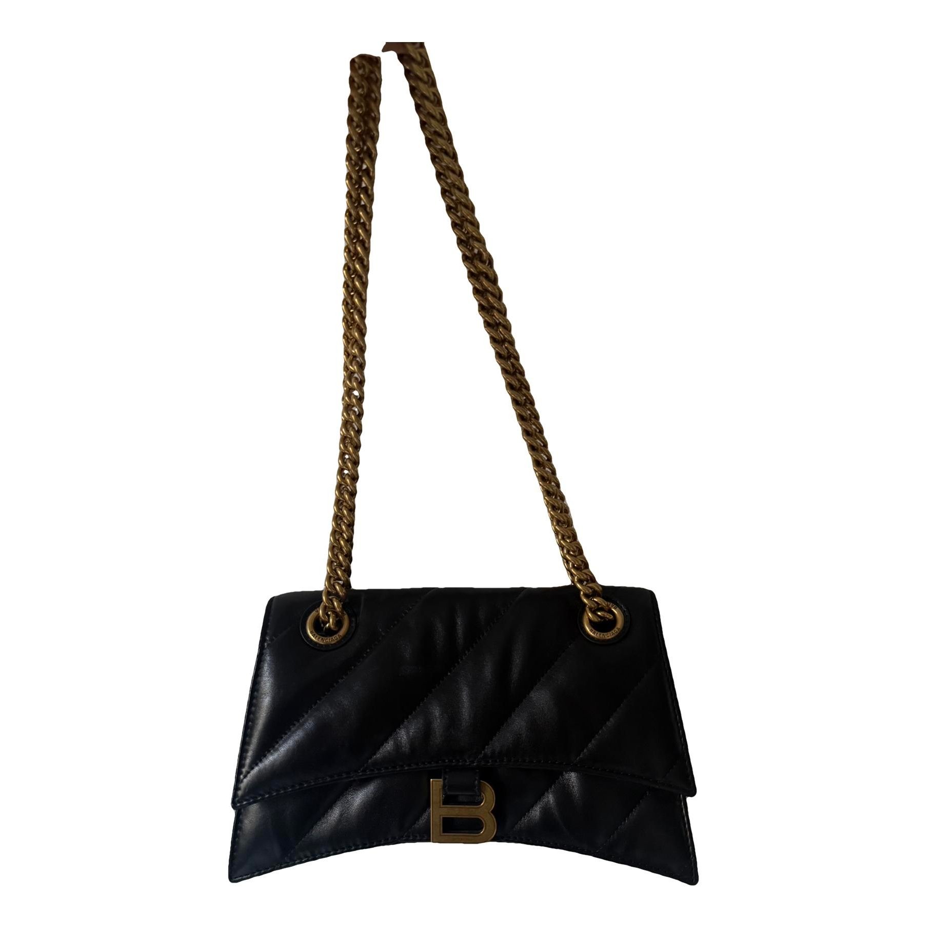 Crush leather handbag