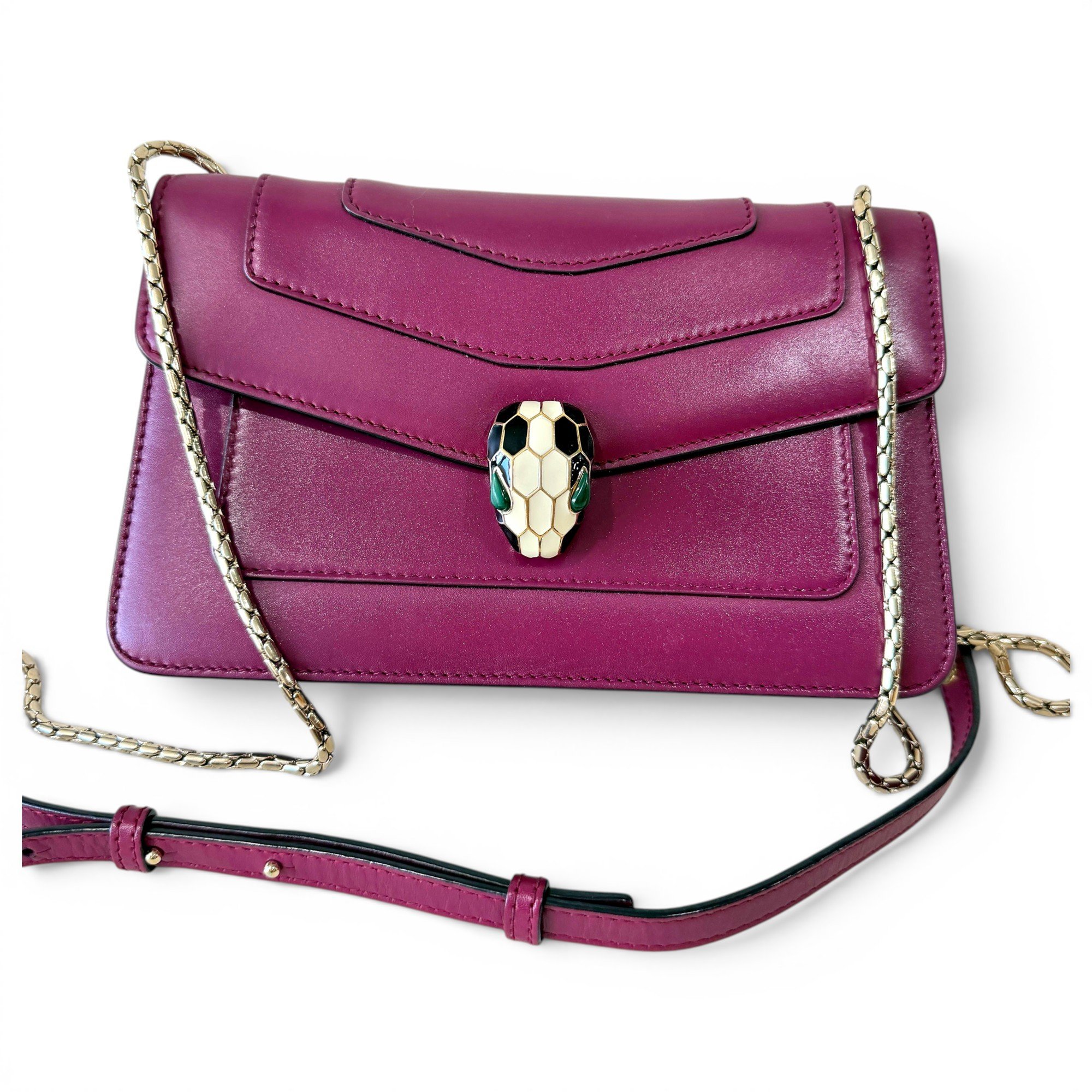 Serpenti leather handbag