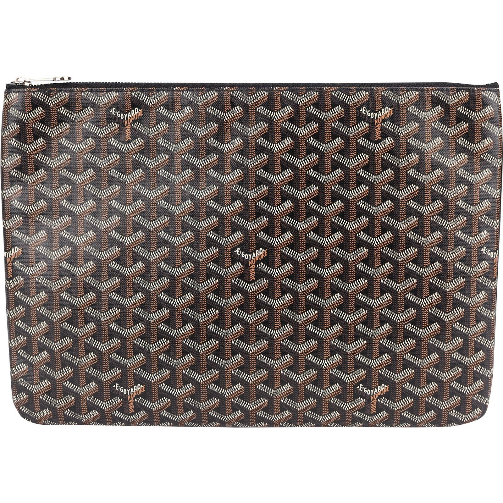 Goyard Sénat leather clutch bag