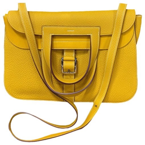 Hermes Halzan Handbag Jaune Ambre