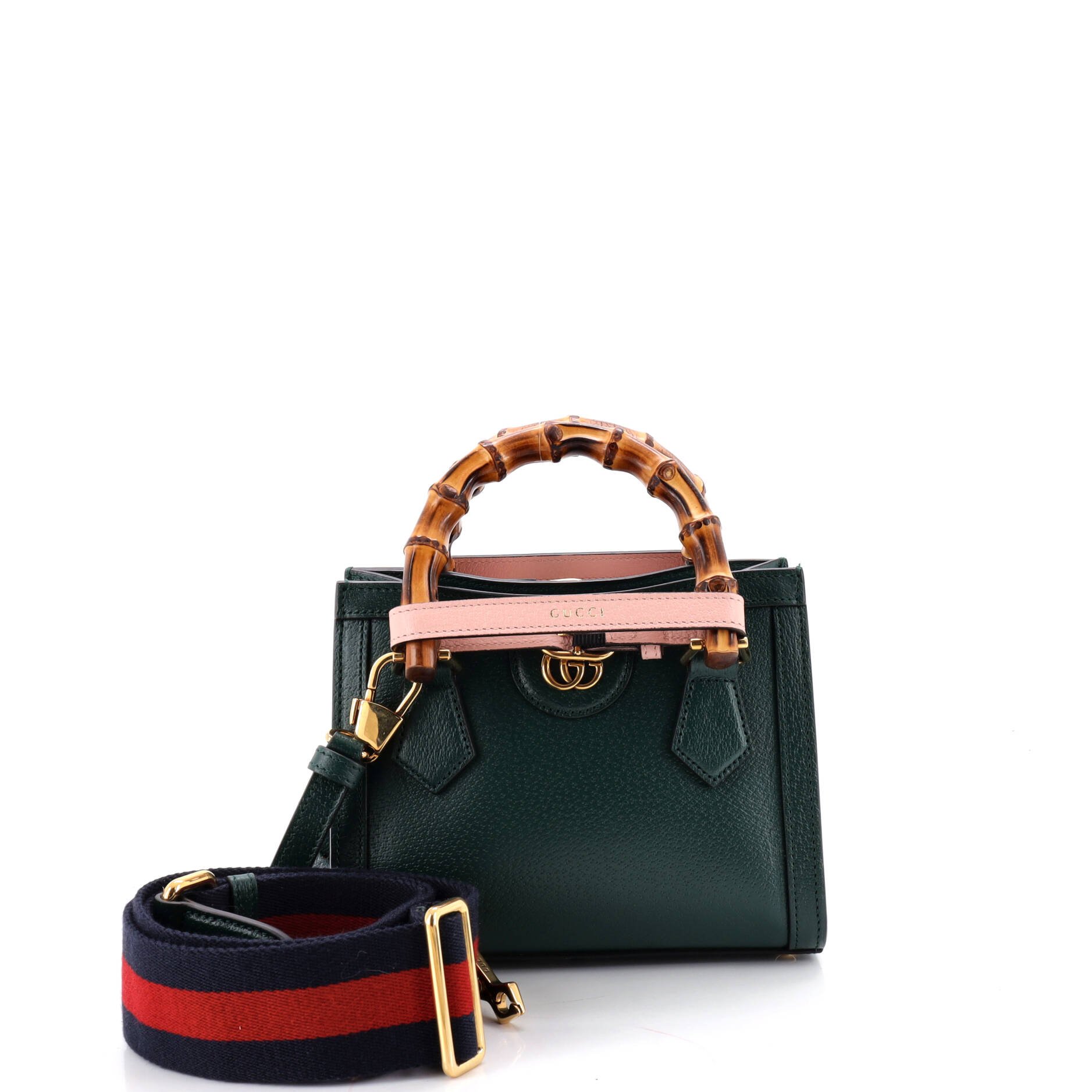 Diana NM Bamboo Handle Tote Leather Mini