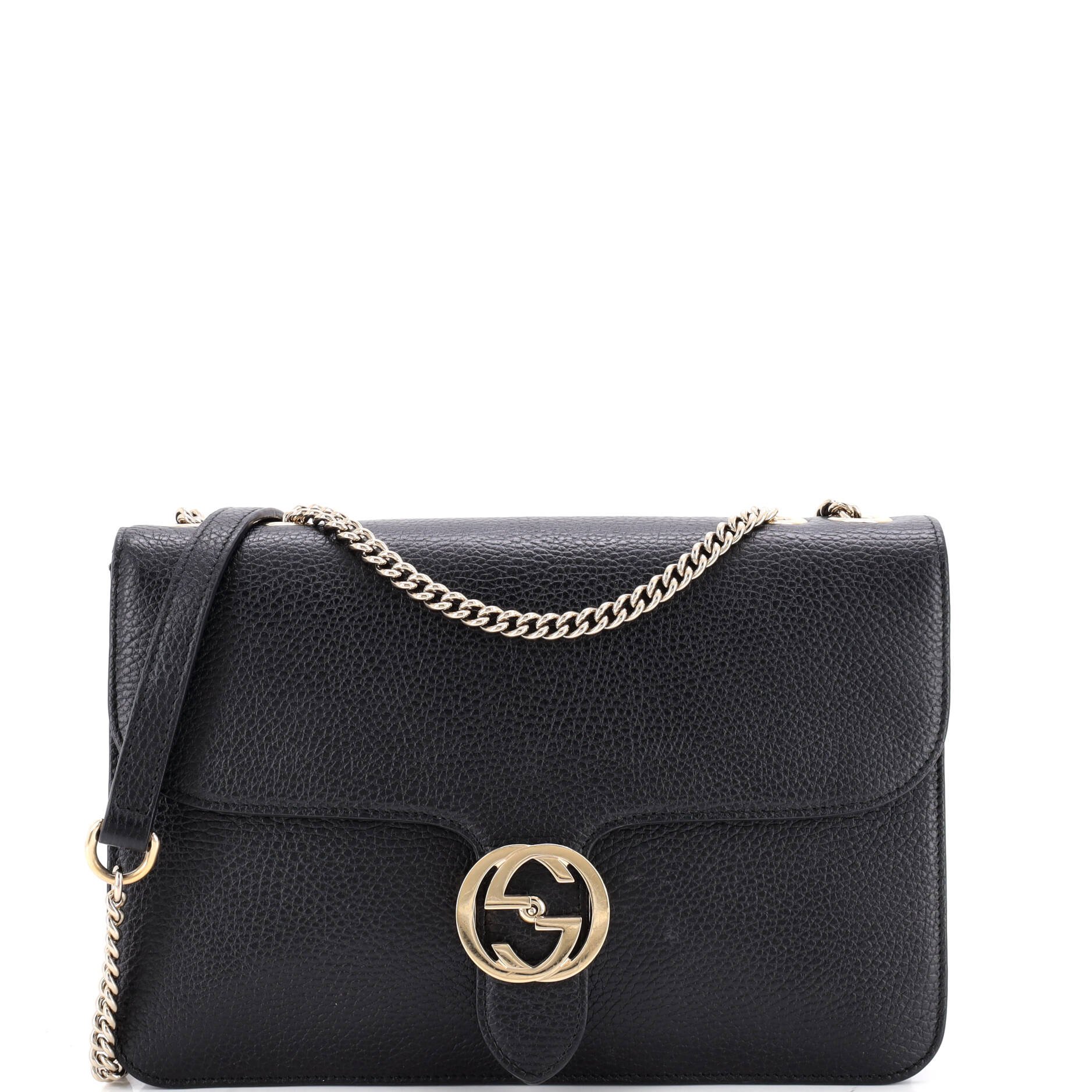 Interlocking Shoulder Bag Leather Medium