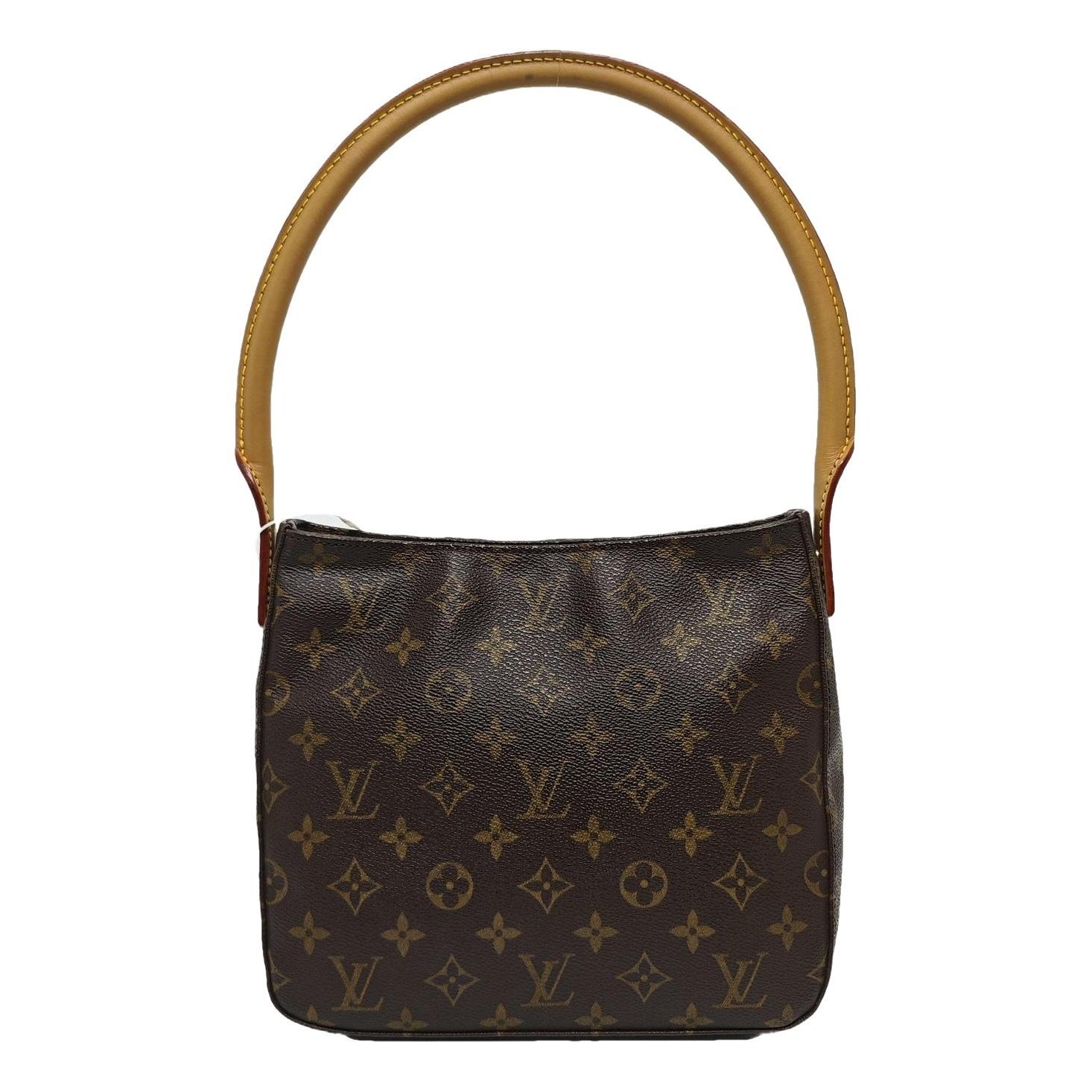 Looping leather handbag