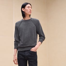 Cashmere "Cachemire detail cuir" crewneck sweater