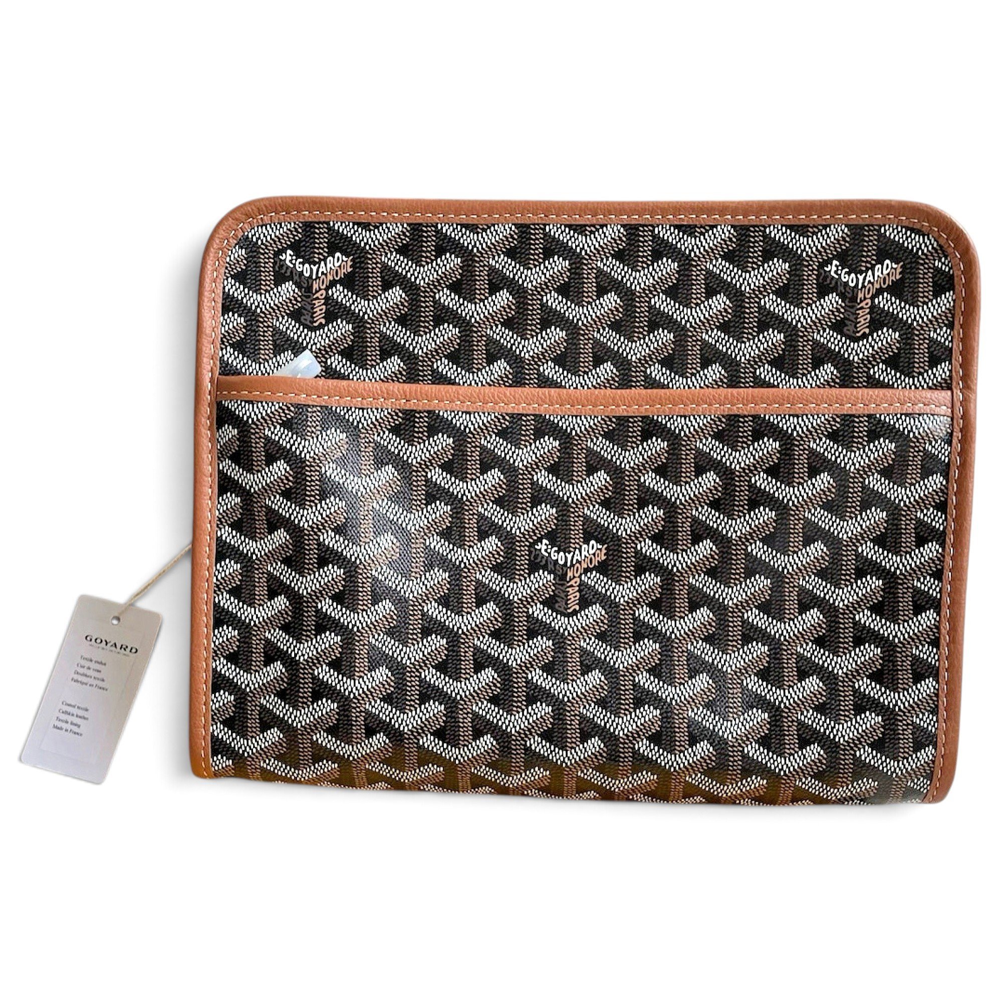 Jouvence leather clutch bag