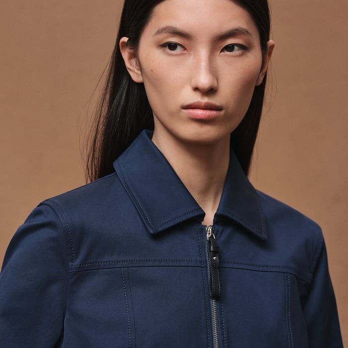 Bleu Outremer Double Cotton Twill Jacket