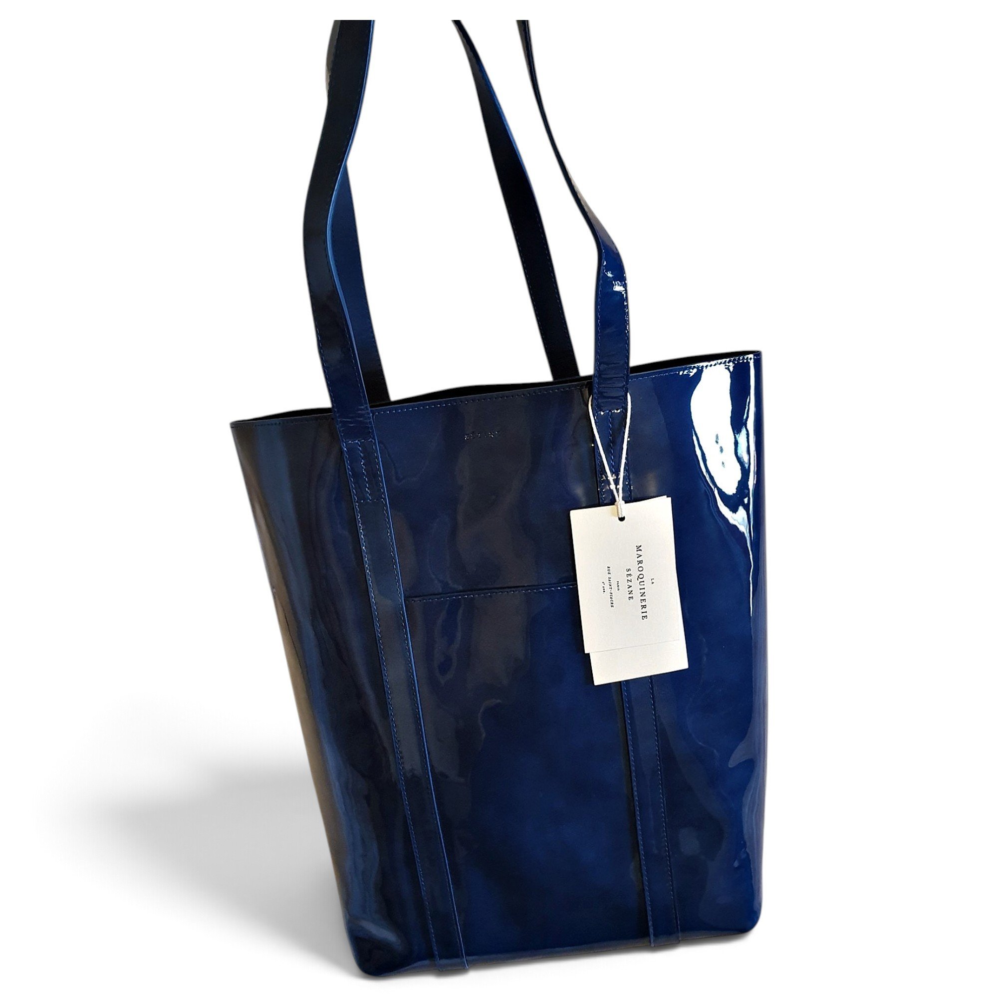 Patent leather tote