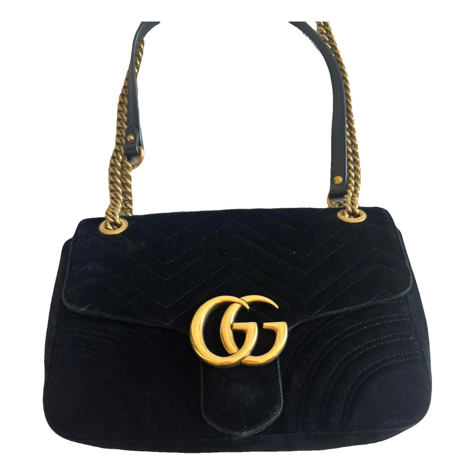 GG Marmont Chain Flap velvet handbag