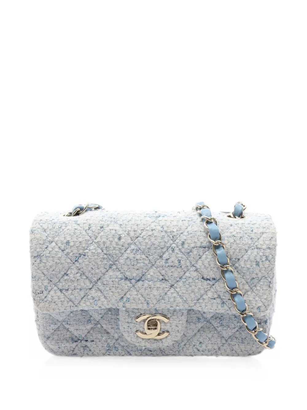 2021 20 mini Matelassé tweed shoulder bag