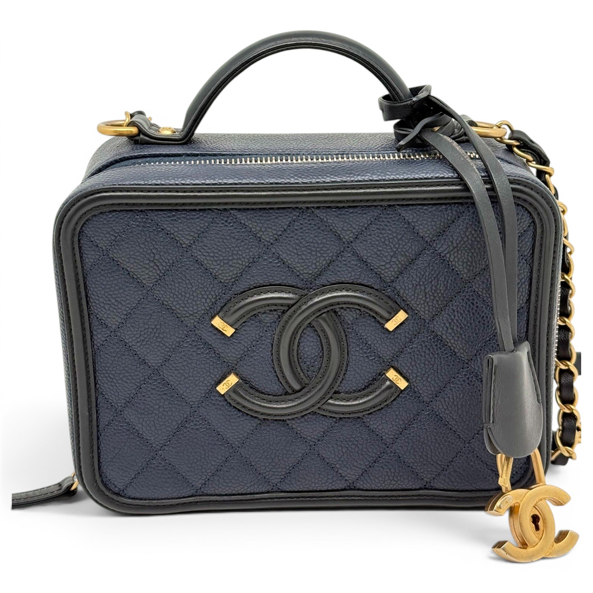 Vanity leather handbag