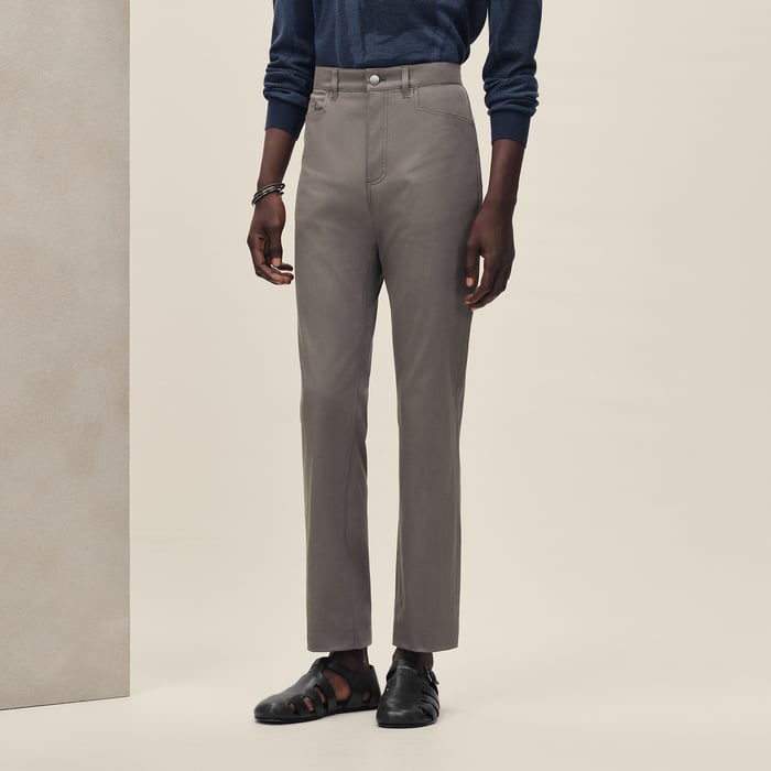 Gris Éléphant Straight Cut Jeans