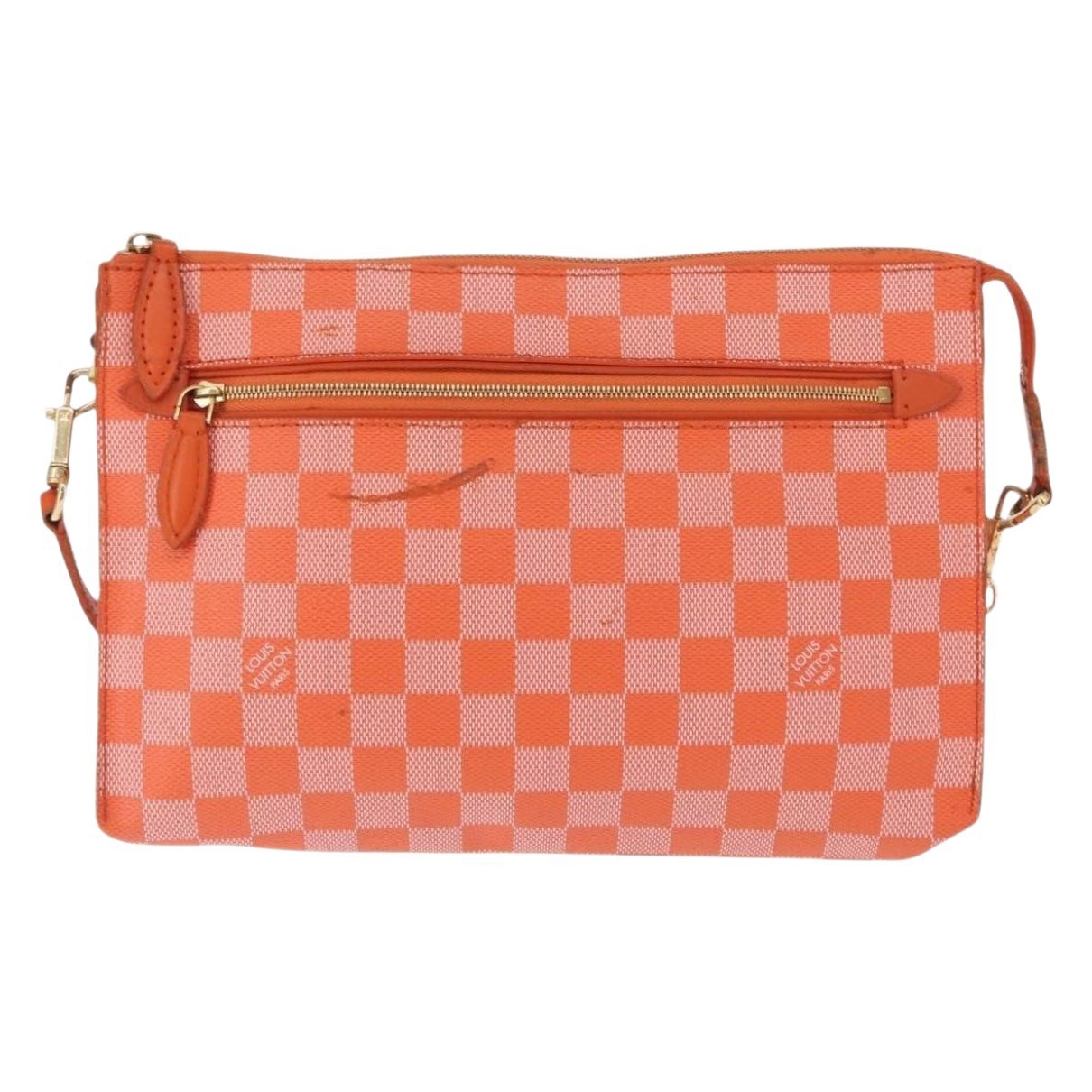 Leather clutch bag