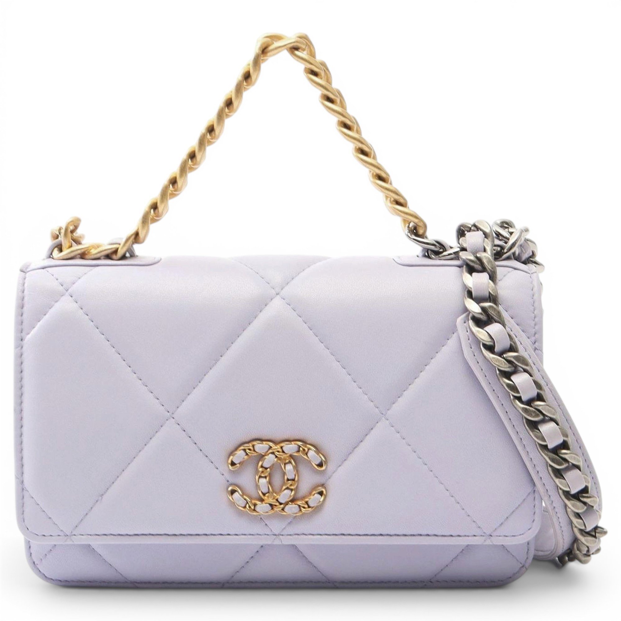 Wallet On Chain Chanel 19 leather handbag