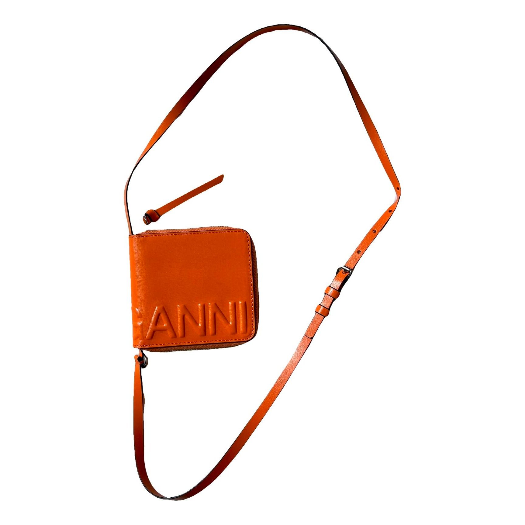 Leather clutch bag