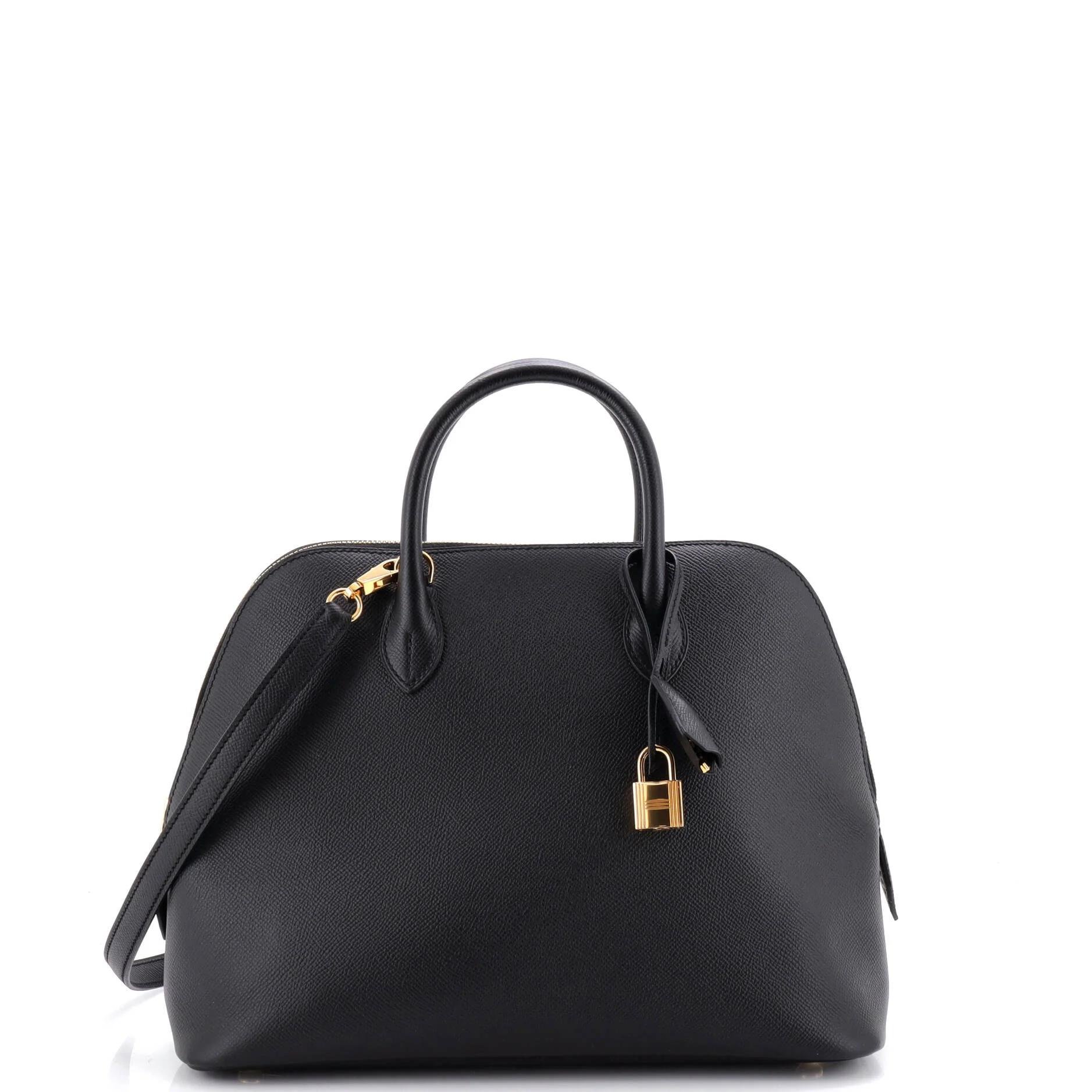 Hermes Bolide Handbag Black Epsom Leather 1923
