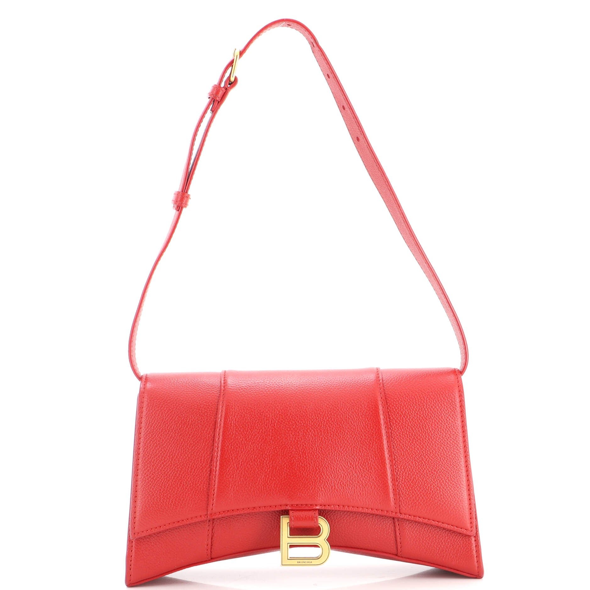Hourglass Sling Shoulder Bag Leather Small
