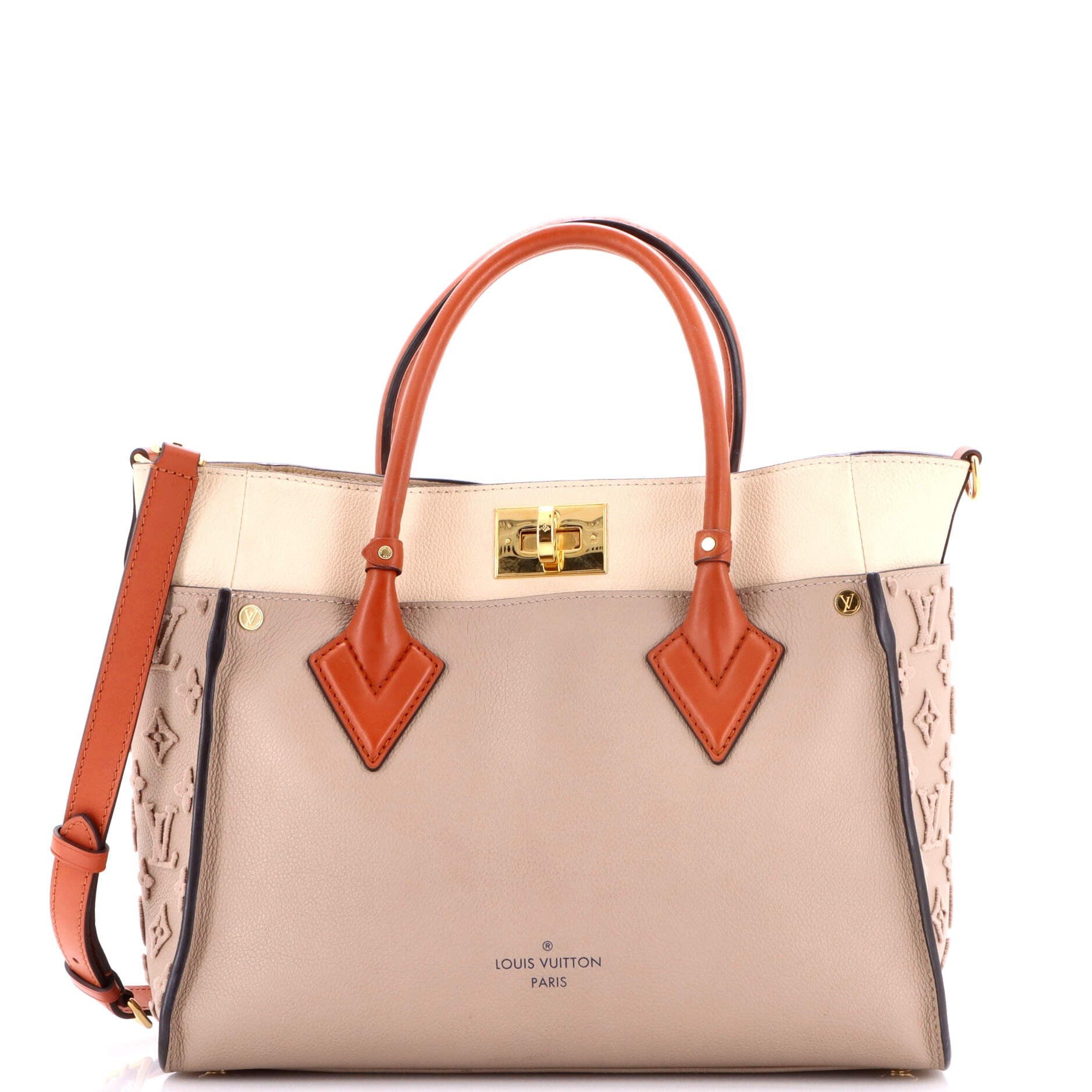 Louis Vuitton On My Side Tote Monogram Tuffetage Leather MM