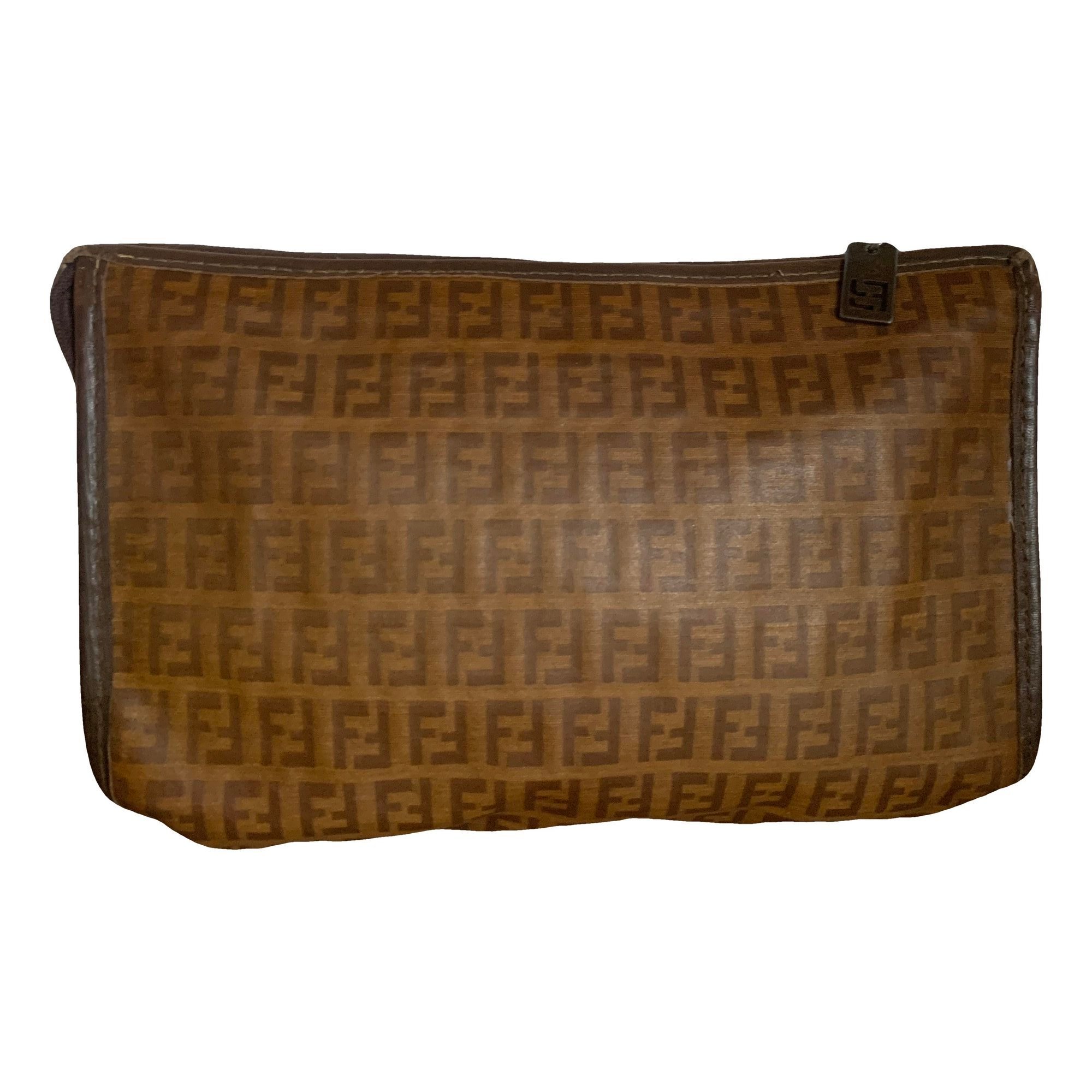 Leather clutch bag