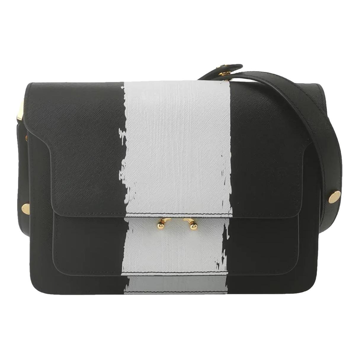 Trunk leather crossbody bag