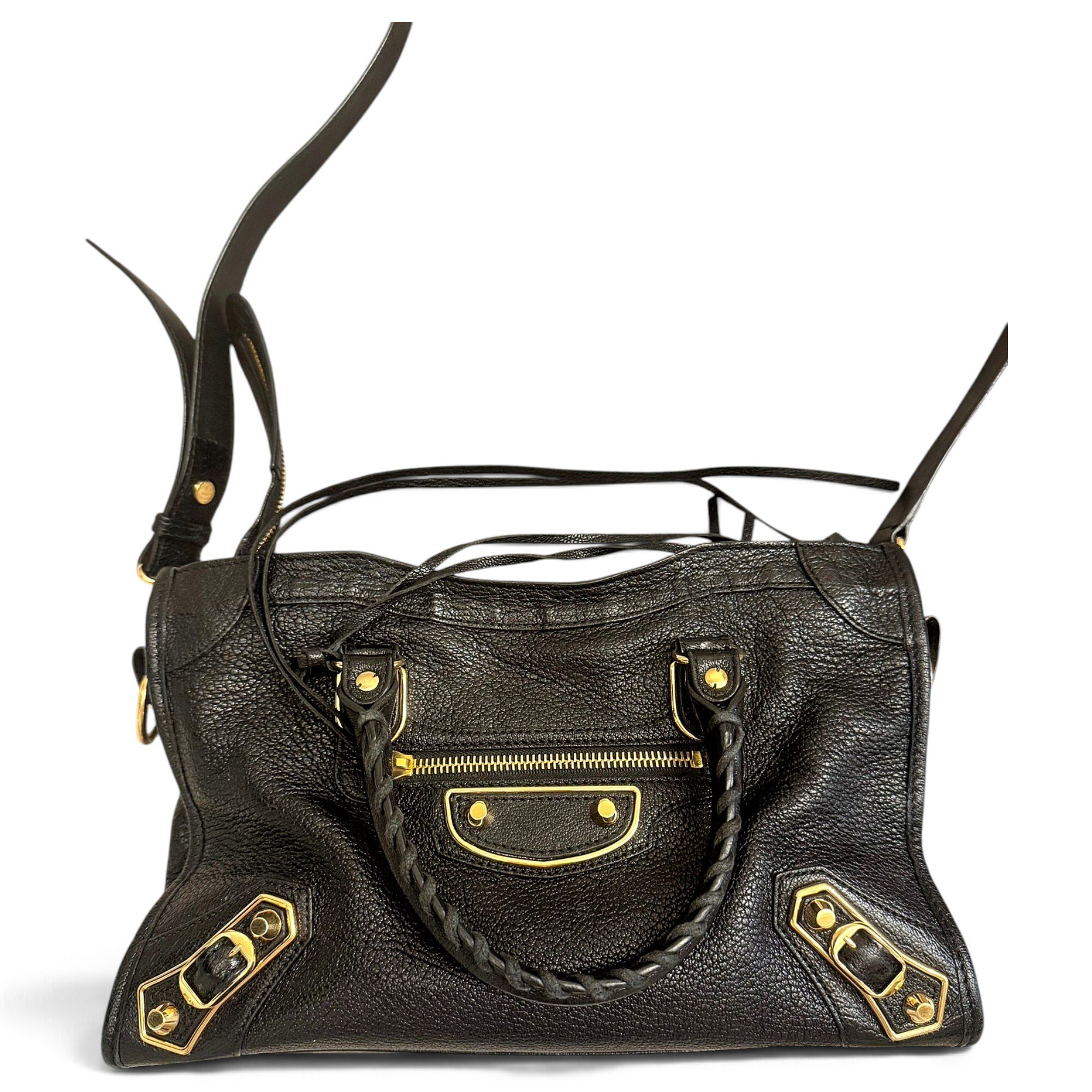 City leather handbag