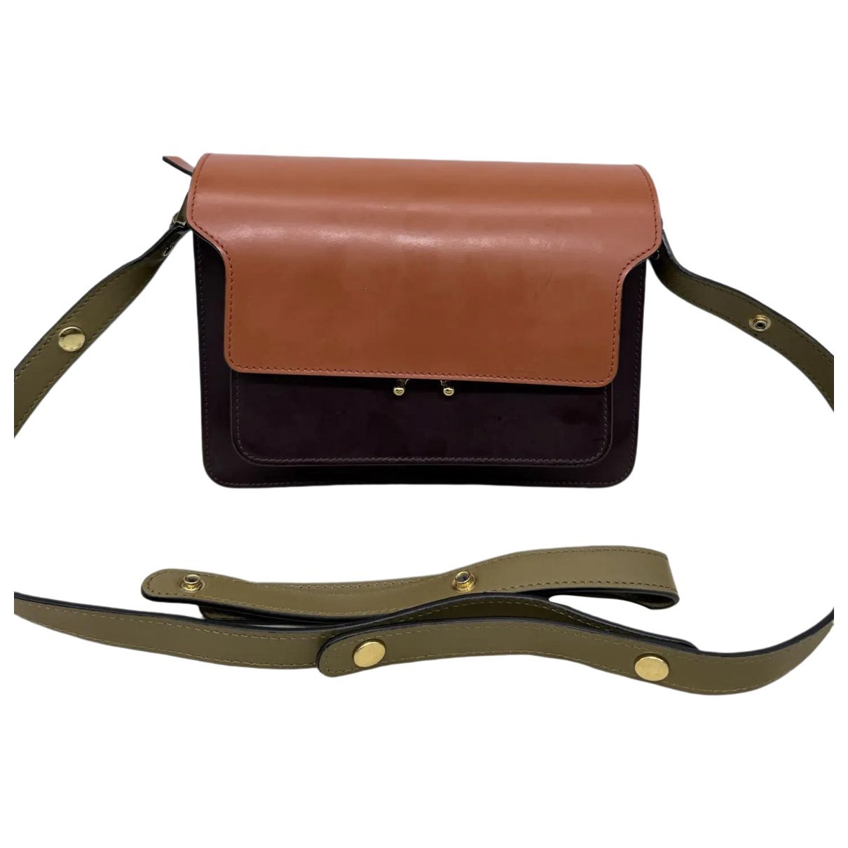 Trunk leather handbag