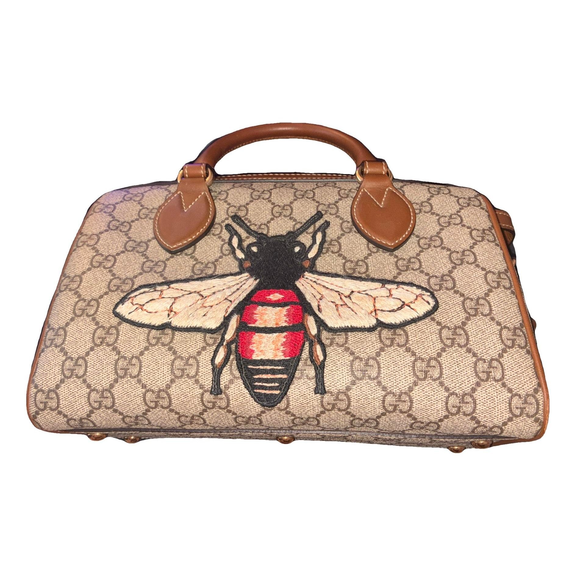 Boston leather bowling bag