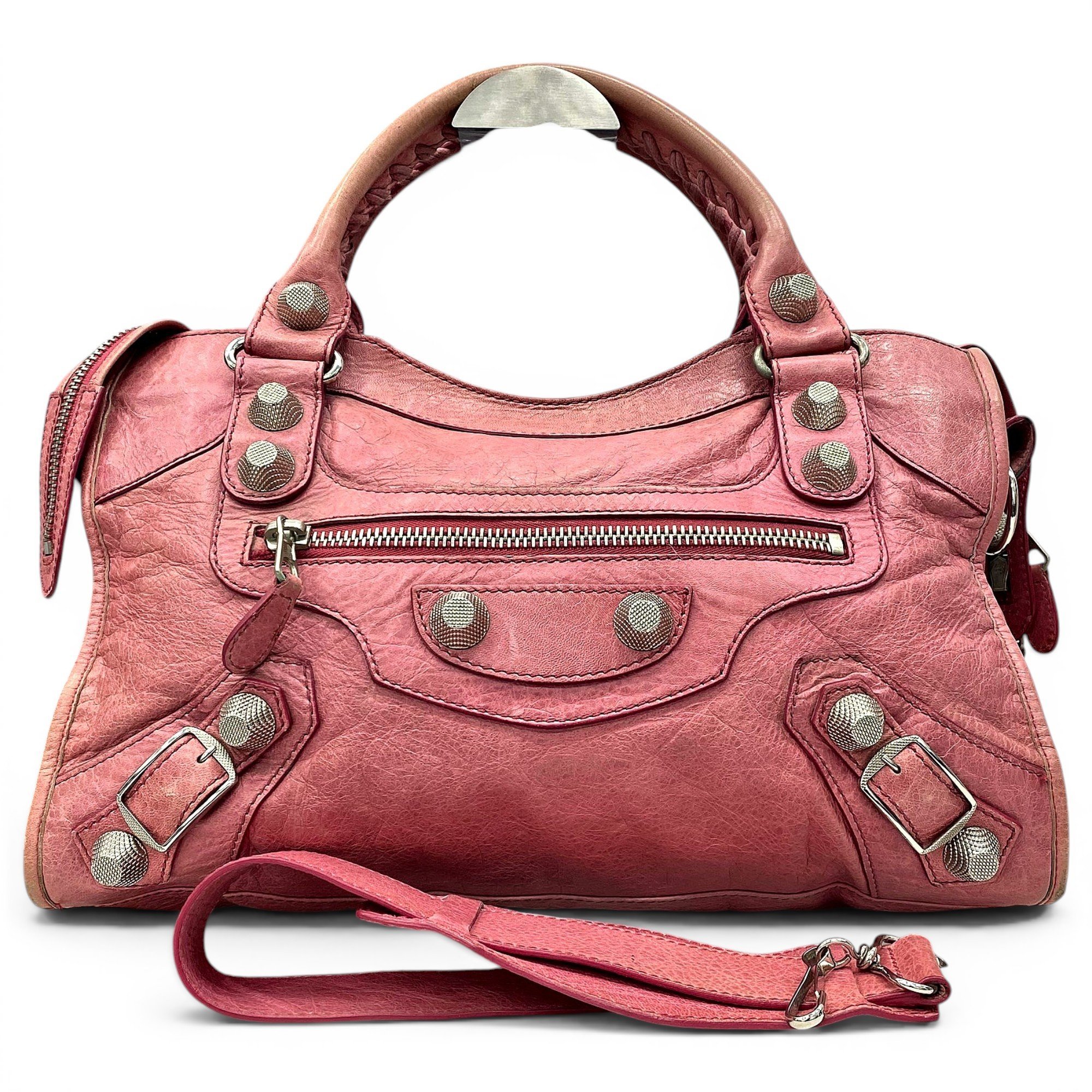 City leather handbag