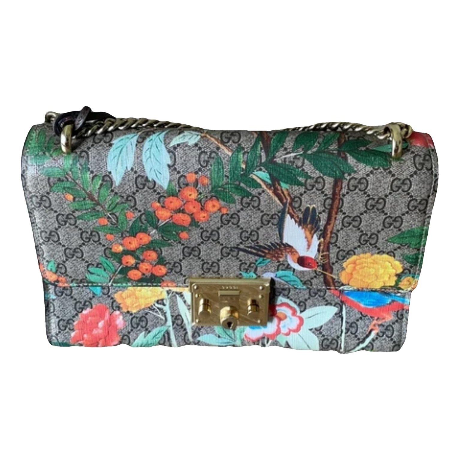 Padlock leather handbag