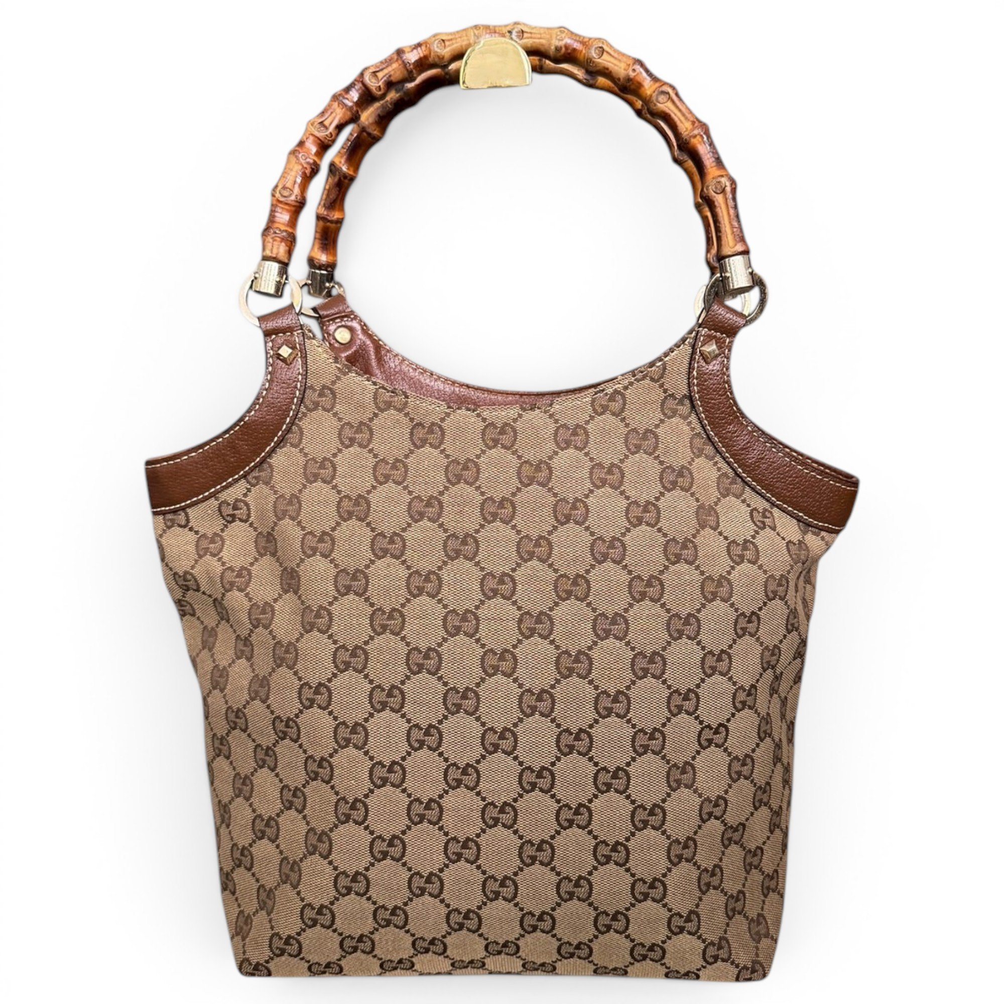 Bamboo leather handbag