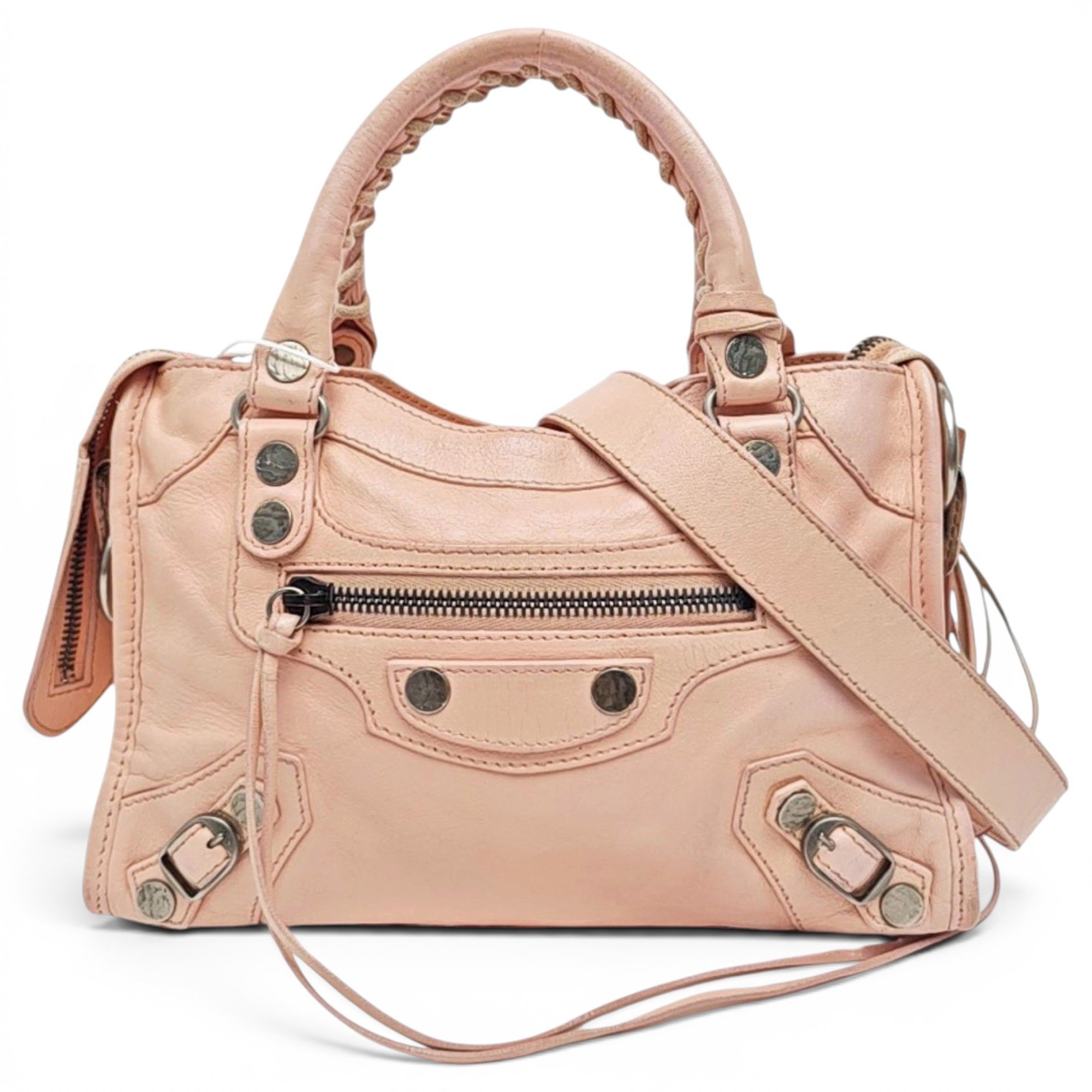 City leather handbag